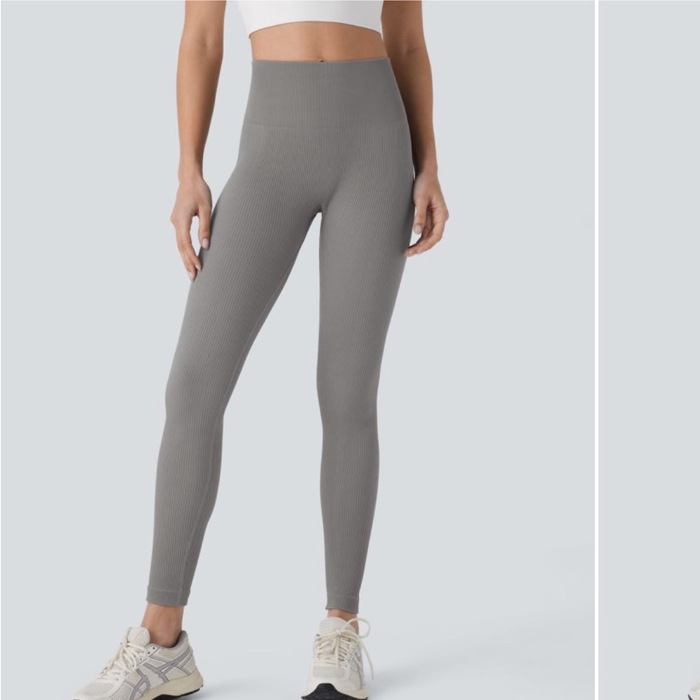 Halara High-Waisted Seamless Gray Leggings -7/8